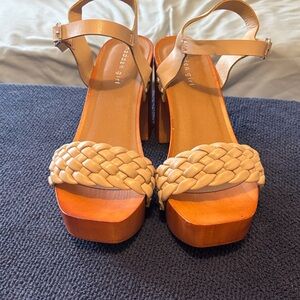 Madewell Braided Cream Platform Sandals